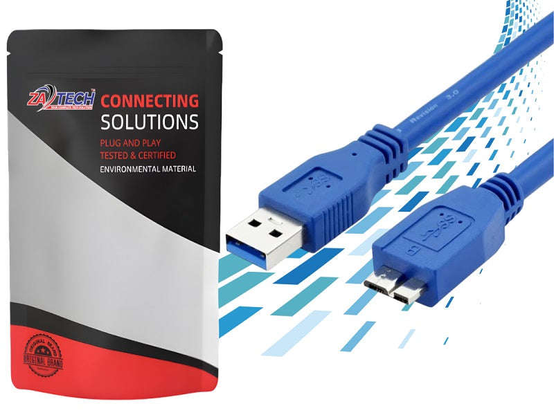 USB 3.0 to Micro HDD Cable 1.5m - Double Shielded, 5Gbps Data Transfer