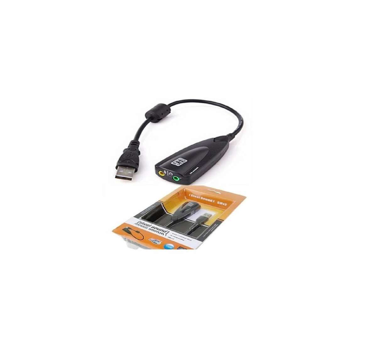 USB 7.1 External Sound Card 5HV2 - Virtual 12-Channel Audio Adapter, CM108