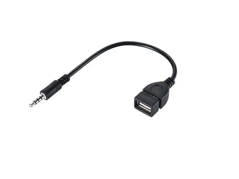 ZATECH USB Female to 3.5mm Stereo Audio Cable - 20cm Adapter, USB 2.0