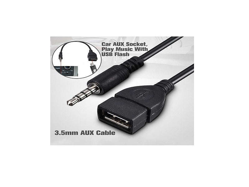 ZATECH USB Female to 3.5mm Stereo Audio Cable - 20cm Adapter, USB 2.0