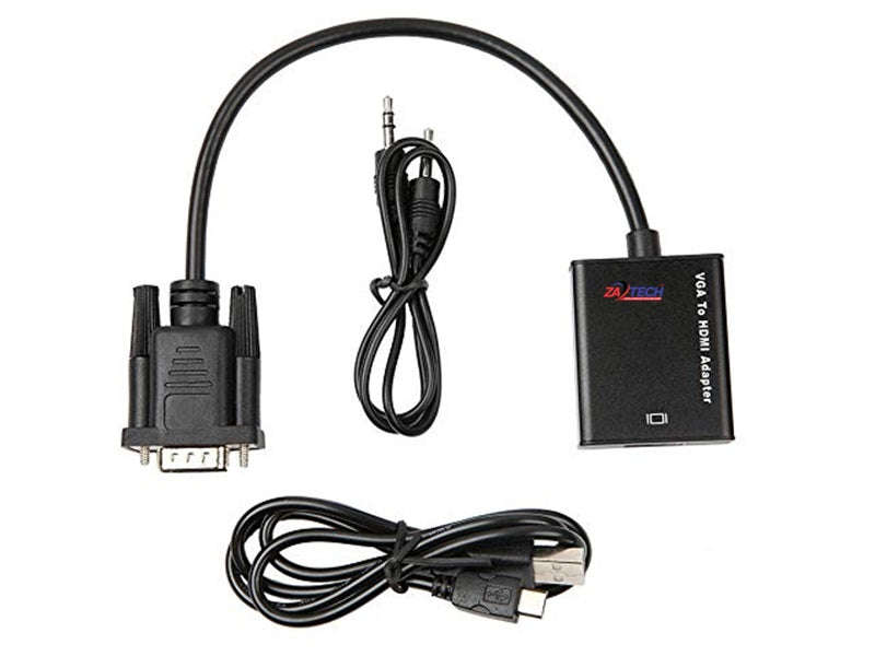VGA to HDMI Converter with Audio - 1080p, 3.5mm, USB Powered Adapter