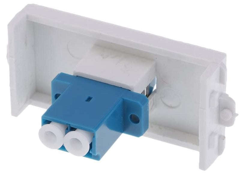LC Fibre Optic Wall Socket Module - Single Fibre Adaptor for All Fibre Optic Cables