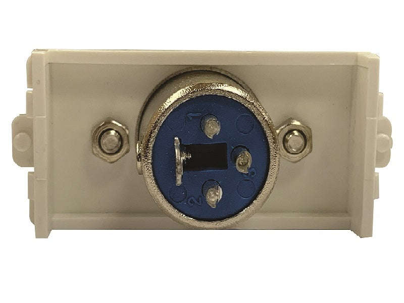Microphone Male Wall Plate Socket - Stereo Screw Terminal Faceplate for Mic & Mixer