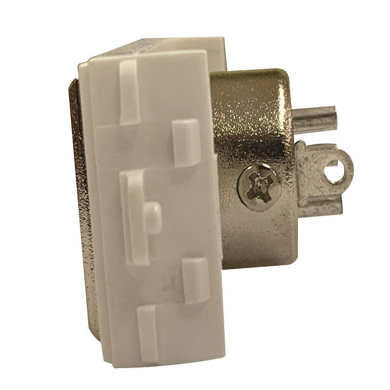Microphone Male Wall Plate Socket - Stereo Screw Terminal Faceplate for Mic & Mixer