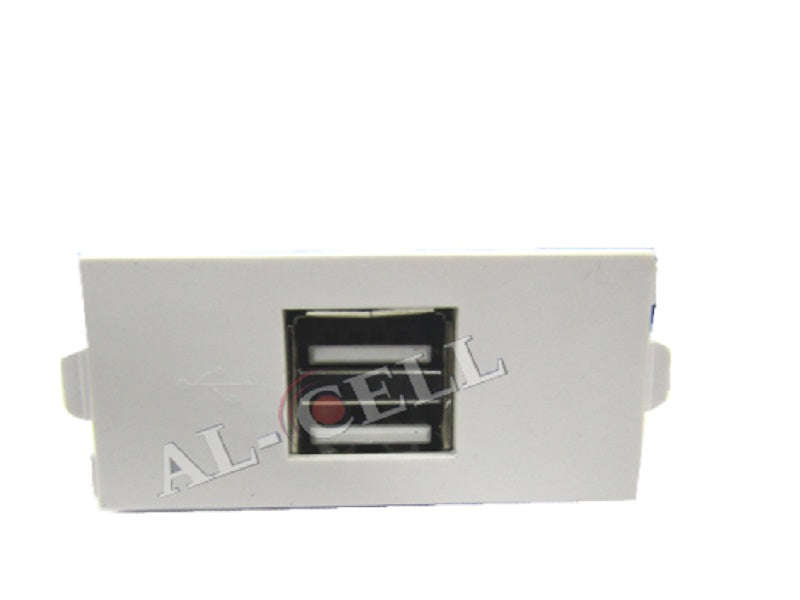 Dual USB Wall Plate Socket 2.1A - 2-Port USB Charging Faceplate for Home & Office