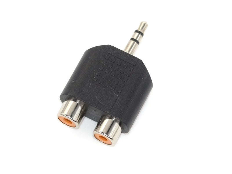 ZATECH ZA-1SF-2RCAF 3.5mm Female to 2 RCA Female Audio Adapter - Gold Plated