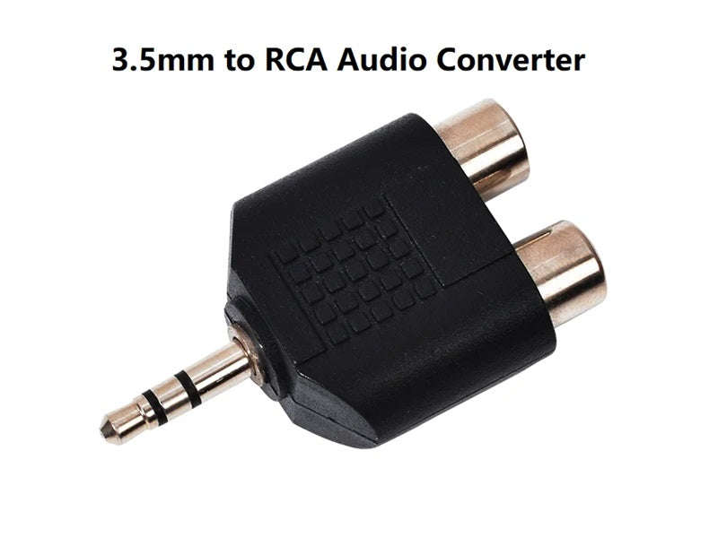 ZATECH ZA-1SF-2RCAF 3.5mm Female to 2 RCA Female Audio Adapter - Gold Plated