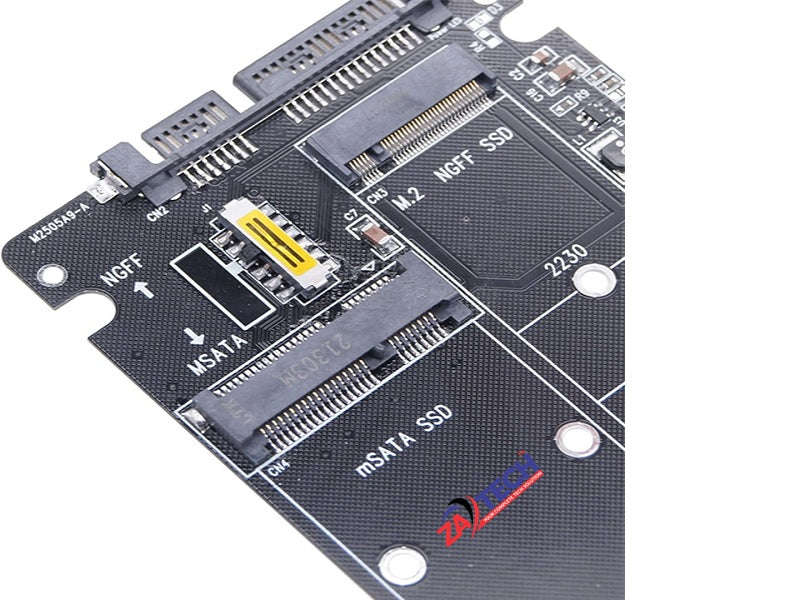 ZATECH mSATA/NGFF M.2 SSD to 2.5" SATA Adapter Enclosure (ZA-2504)