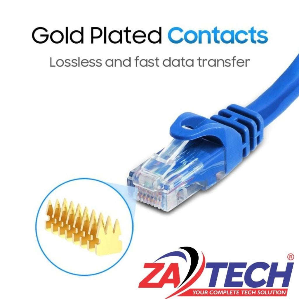 ZATECH Cat6 Ethernet Cable 1.5m - Grey RJ45 UTP Patch Cord (ZA-CAT6-1.5M)