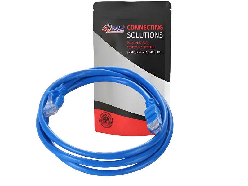 ZATECH Cat6 Ethernet Cable 1.5m UTP CCA - RJ45 Network Cable (ZA-CAT6-1.5M-UC)