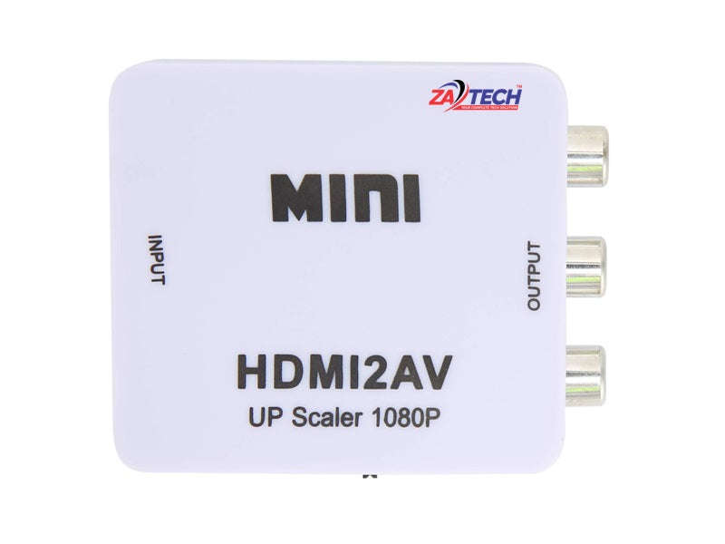 ZATECH HDMI to AV Converter Upscaler - 1080p HDMI to RCA Composite Video