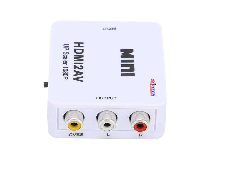 ZATECH HDMI to AV Converter Upscaler - 1080p HDMI to RCA Composite Video
