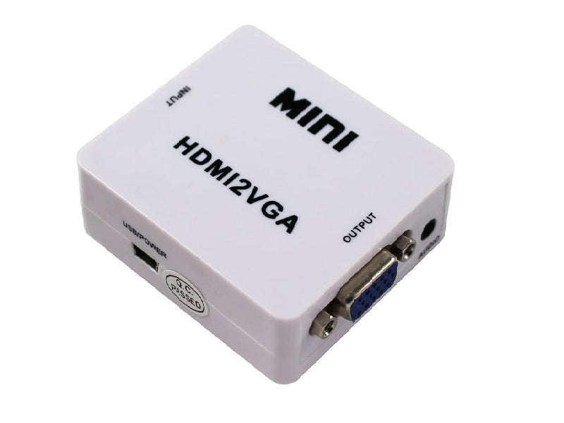 ZATECH HDMI to VGA Converter - 1080p with Audio Output, Plug & Play