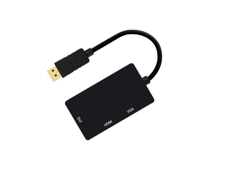 ZATECH Mini DisplayPort to DVI+HDMI+VGA 3-in-1 Adapter - 1080p 60Hz, Thunderbolt