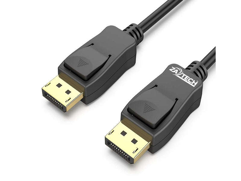 ZATECH DisplayPort to DisplayPort Cable 1.8m - 4K UHD, Gold-Plated Latch