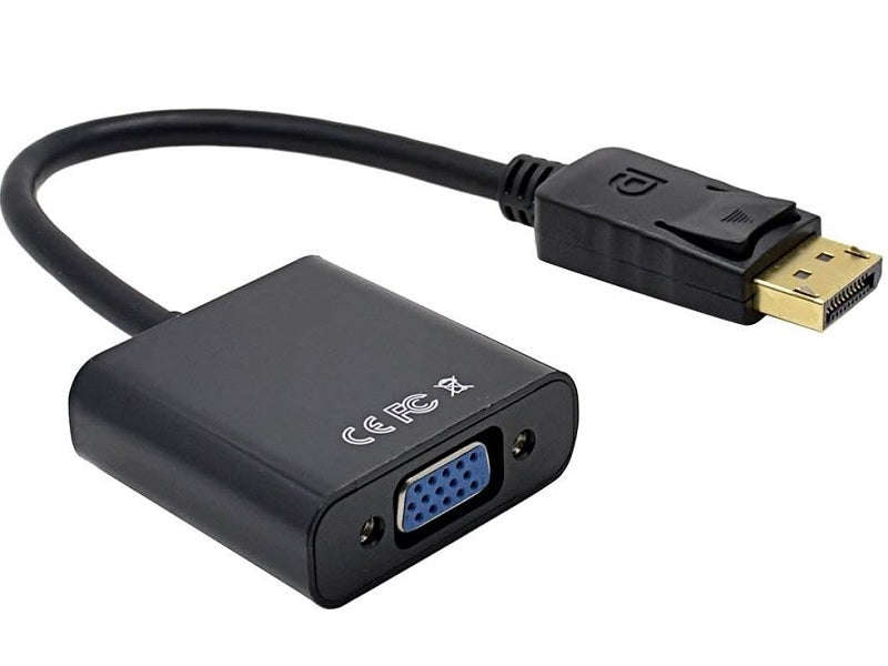 ZATECH DisplayPort to VGA Female Adapter - 1080p Full HD, Plug & Play