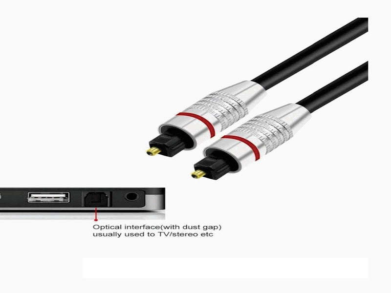 ZATECH Optical Audio Cable 5.0mm - 3m, Hi-Fi Lossless Digital TosLink (ZA-FOC5.0-3M)