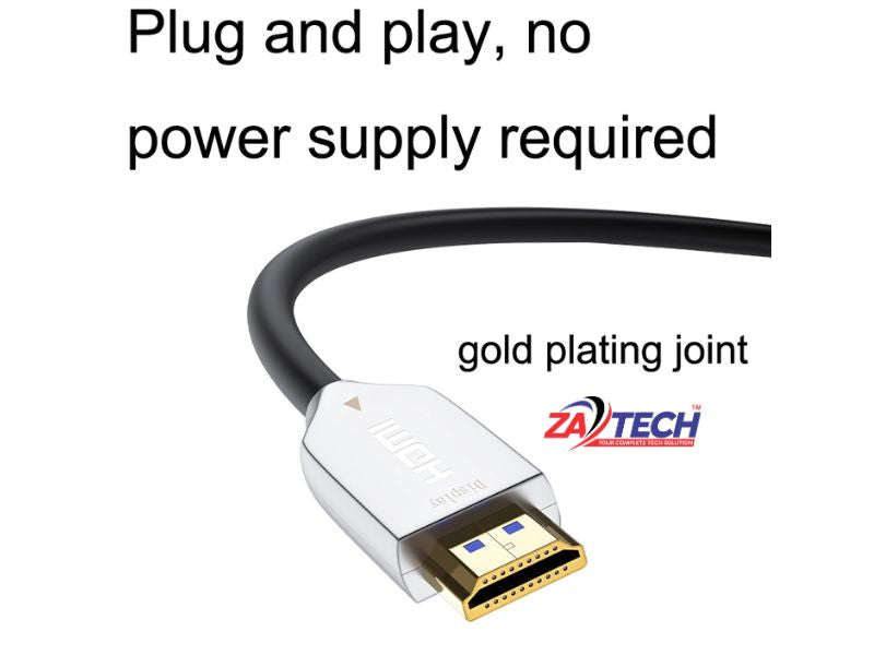 ZATECH ZA-HDMIFO-25M HDMI 2.0 Active Optical Fibre Cable 25m - 4K@60Hz, 18Gbps