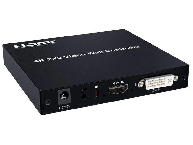 ZATECH ZA-HVWC2X2-4K 4K 2x2 HDMI Video Wall Controller - 4 Output, RS232, IR