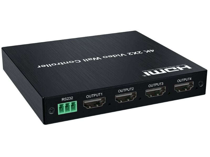 ZATECH ZA-HVWC2X2-4K 4K 2x2 HDMI Video Wall Controller - 4 Output, RS232, IR