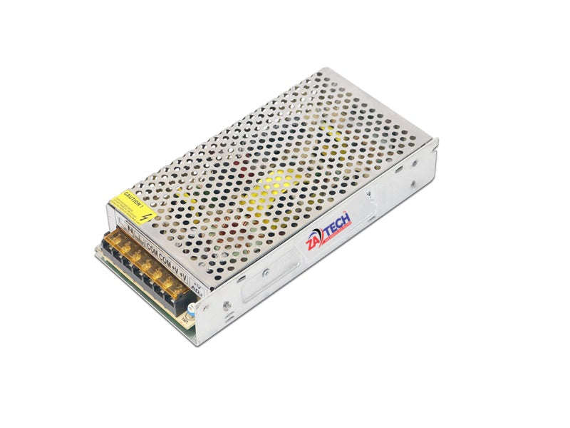 ZATECH CCTV Power Supply 12V 10A 9-Channel - S-120-12, Indoor DVR Distribution