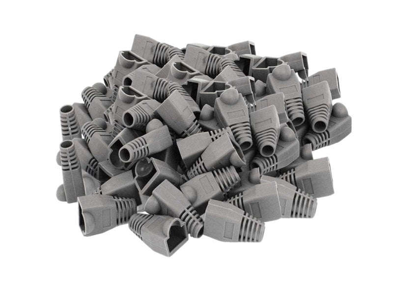 ZATECH RJ45 Rubber Boots 100-Pack - Strain Relief for Cat5/Cat5e/Cat6