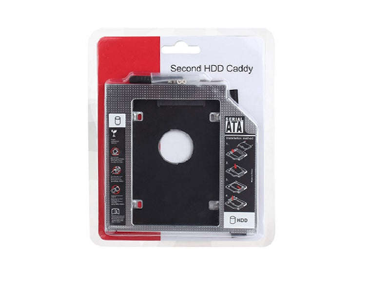 ZATECH Second HDD Caddy 12.7mm - 2.5\" SATA Laptop Optical Bay Adapter