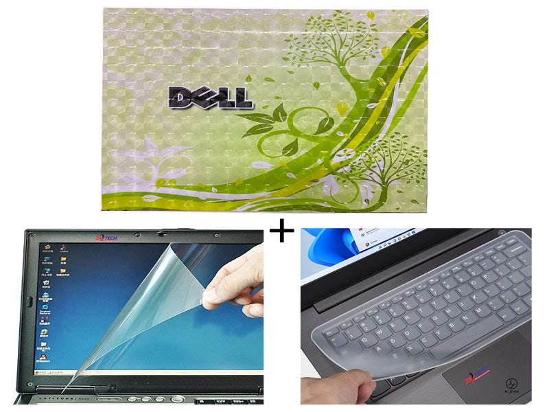 ZATECH Laptop Skin Pack 3-in-1 - Stickers, Screen Protector & Silicone Keyboard Skin