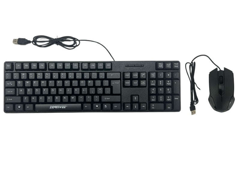 ZORNWEE Wired Keyboard & Mouse Combo USB