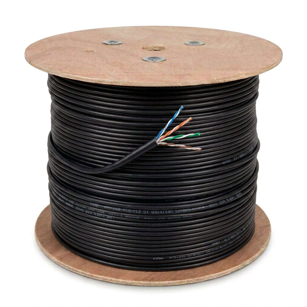 ZATECH CAT5 UTP Indoor Network Cable 500m Drum - 0.5mm, Black