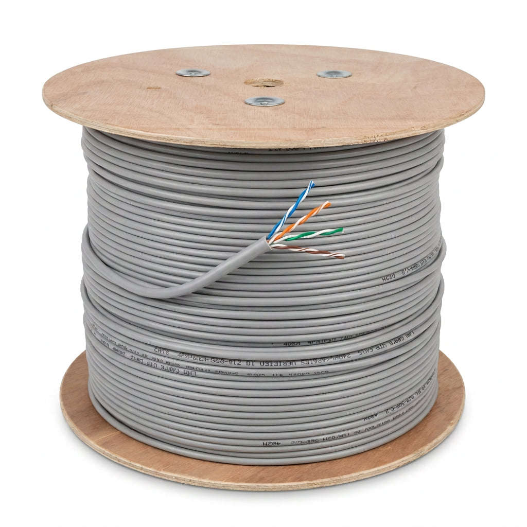 ZATECH CAT5 UTP Indoor Network Cable 500m Drum - 0.5mm, Grey