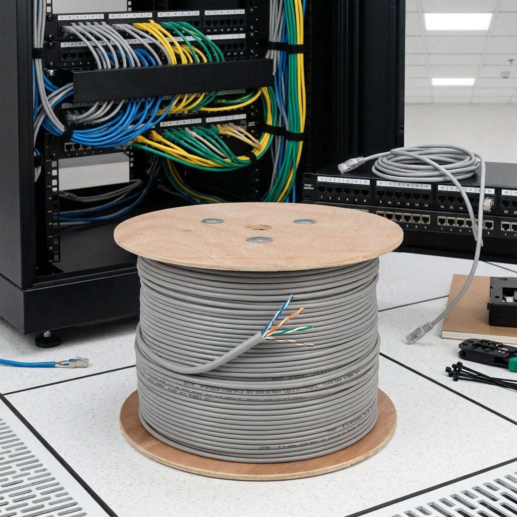 ZATECH CAT5 UTP Indoor Network Cable 500m Drum - 0.5mm, Grey