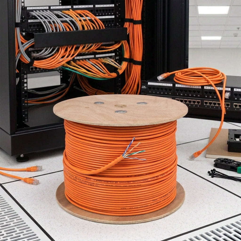 ZATECH CAT5 UTP Indoor Network Cable 500m Drum - 0.5mm, Orange
