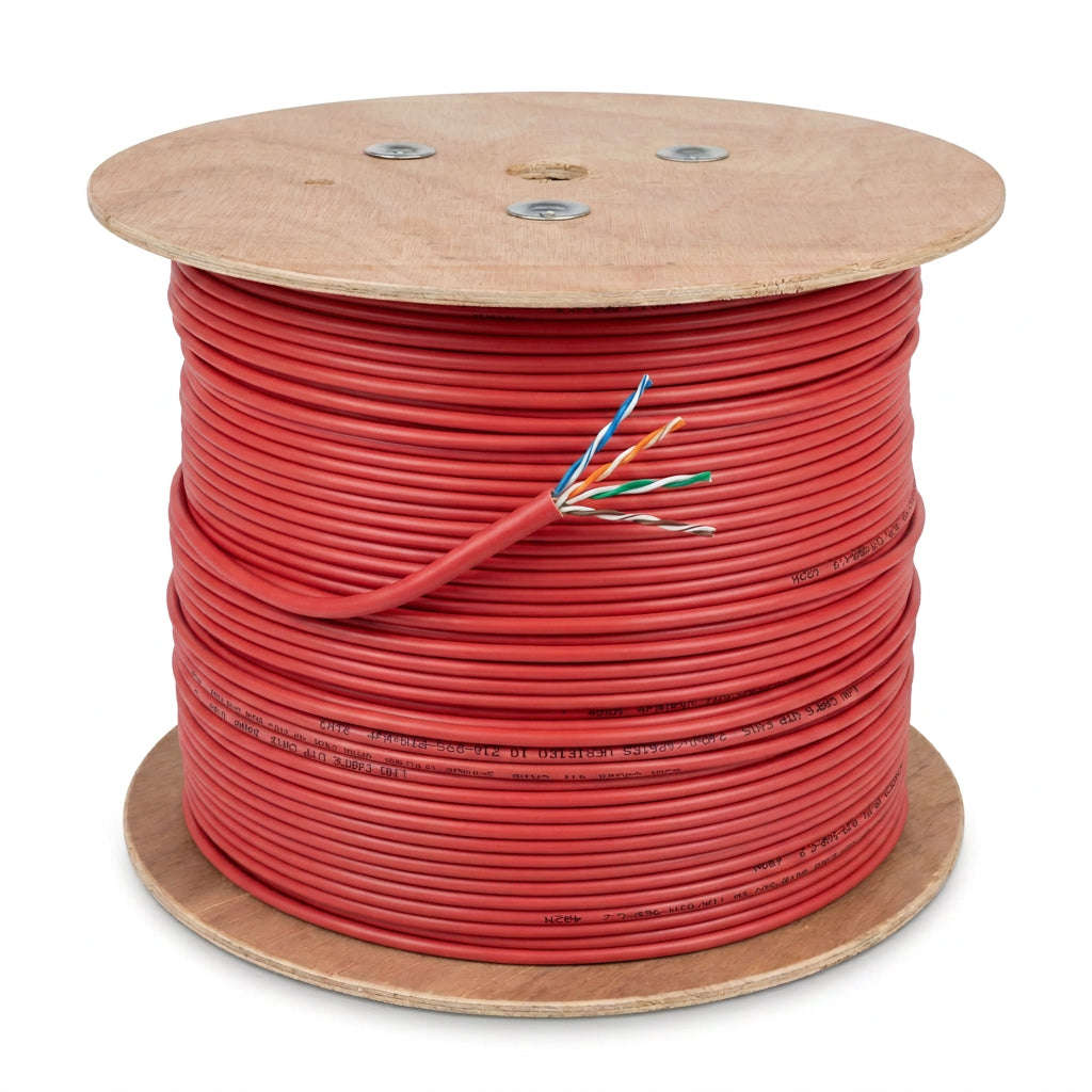 ZATECH CAT5 UTP Indoor Network Cable 500m Drum - 0.5mm, Red