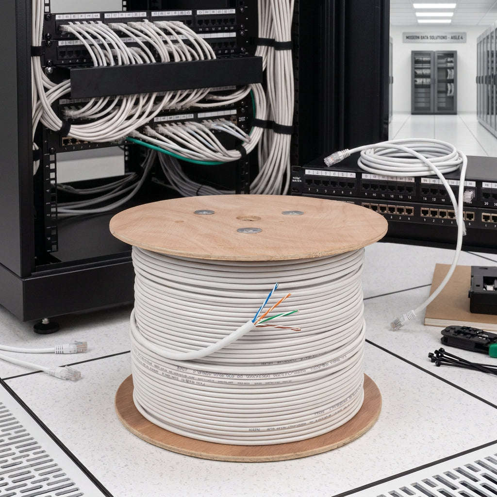 ZATECH CAT5 UTP Indoor Network Cable 500m Drum - 0.5mm, White