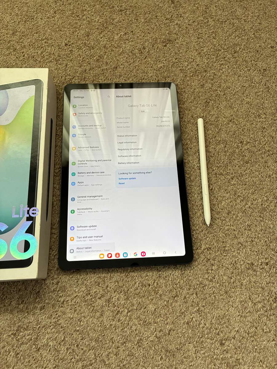 Samsung Galaxy Tab S6 Lite (P613) 10.4 inch WIFI with box and S pen