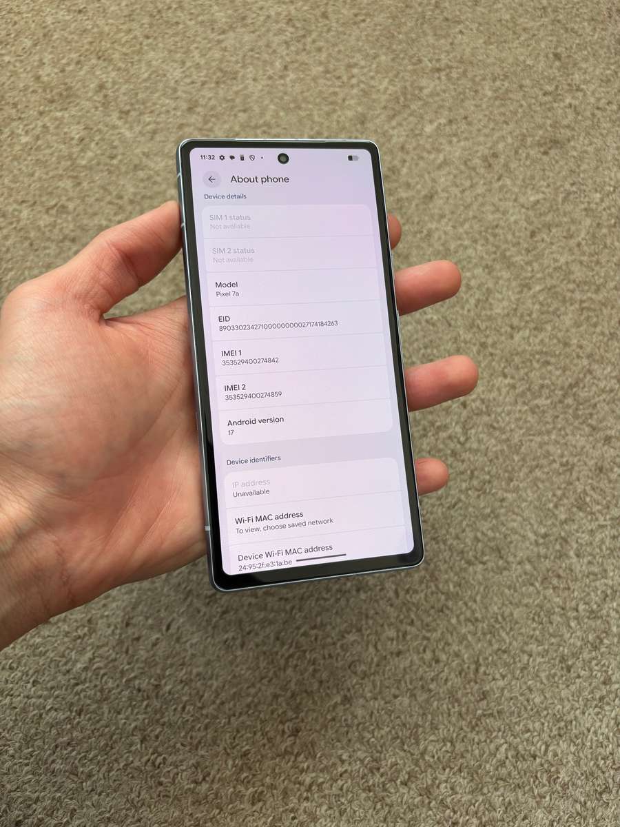 Google Pixel 7a 8GB RAM 128GB Dual SIM Excellent Condition