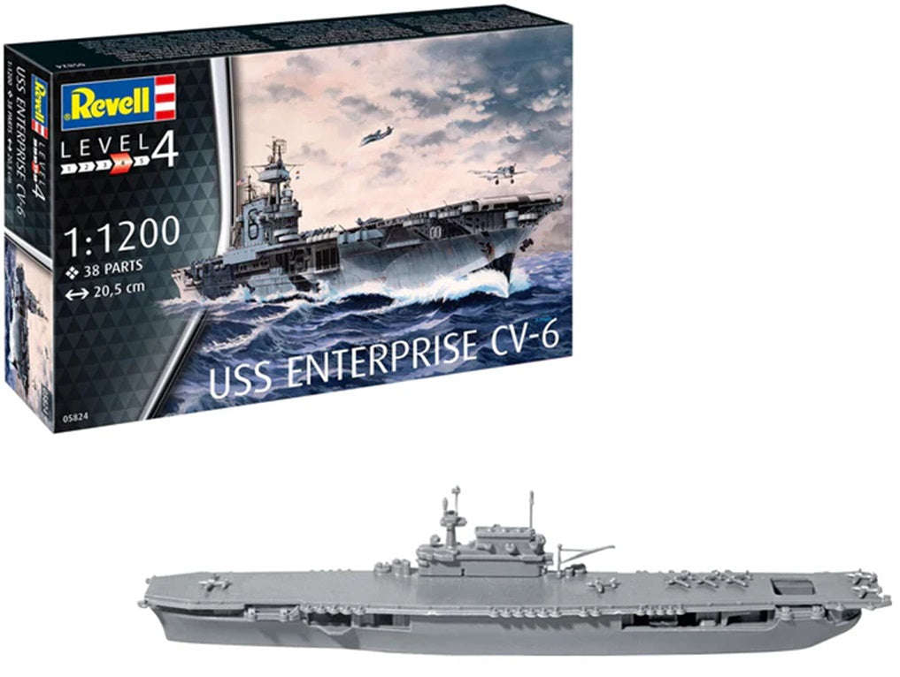 Starter Kit USS Enterprise CV-6 - 1/1200 Scale - Revell - REV75824