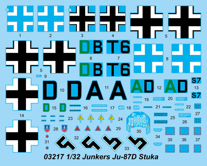 Junkers JU-87D Stuka - 1/32 Scale - Trumpeter - TRU03217