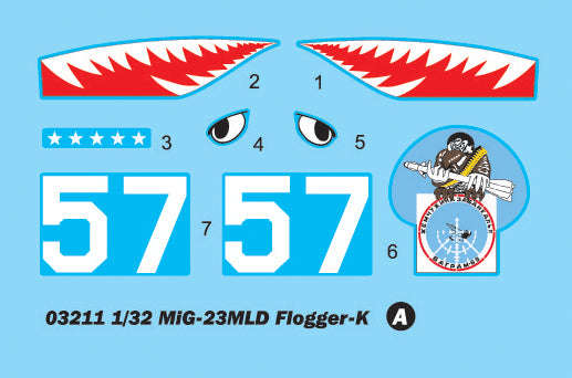 MIG-23MLD Flogger-K - 1/32 Scale - Trumpeter - TRU03211