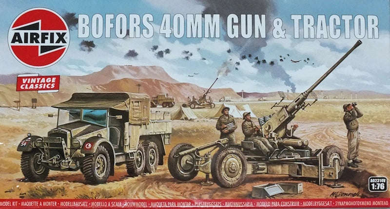 Bofors 40mm Gun & Tractor 1/76 Scale Airfix A02314V