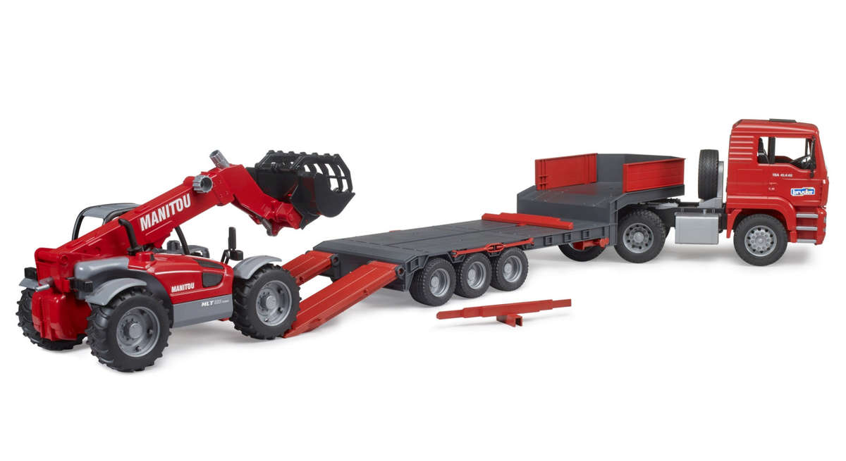 MAN TGA Low loader truck with Manitou MLT 633 Bruder Toys BRU02774