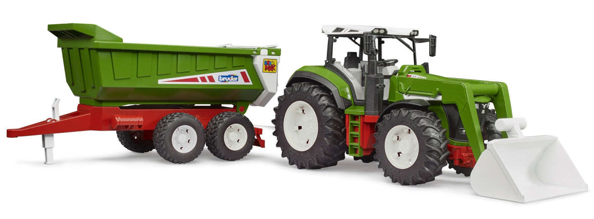 ROADMAX Tractor w/frontloader and Trailer Bruder Toys BRU03452