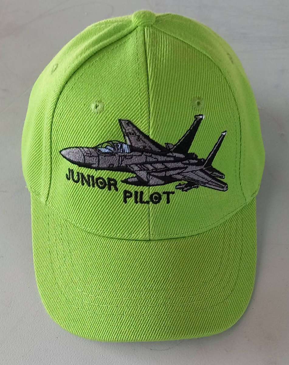 F-15 Eagle Junior Pilot Kiddies Cap Lime Green -  CAP9
