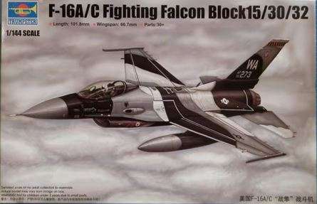 F-16A/C Fighting Falcon Block 15/30/32 - 1/144 Scale - Trumpeter - TRU03911