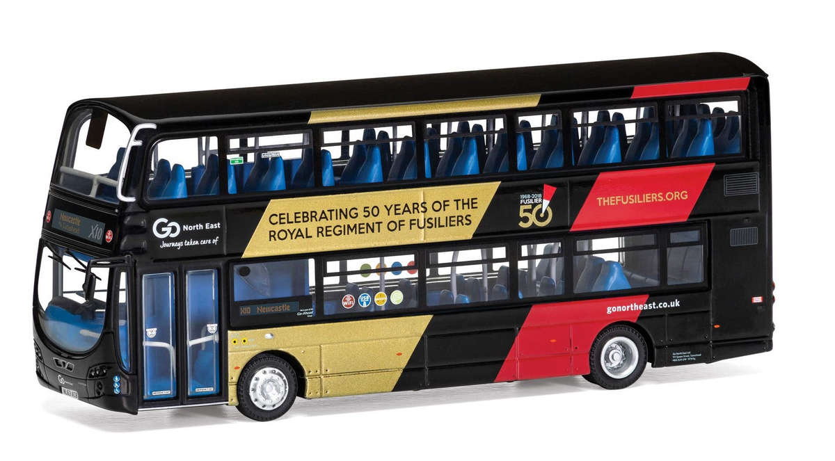 Wright Eclipse Gemini 2 Go North East NL63 XCB Route X10 Middlesborough Royal Fusilliers - 1/76 S...