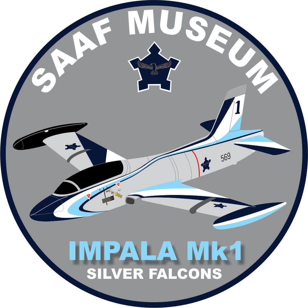 SAAF Museum Impala Mk.1 Silver Falcons "Blue" Sticker - SM22