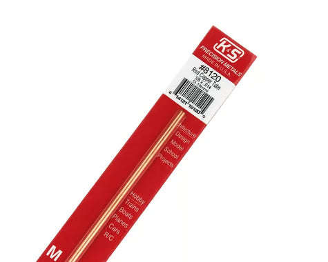 1/8" Copper Tube 12" .014" Wall 1 pcs - K&S - K&S8120