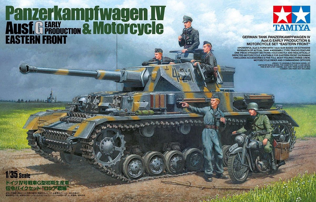 PZKW IV Ausf.G Early Pro.& M/Cycle 1/35 Scale Tamiya 25209