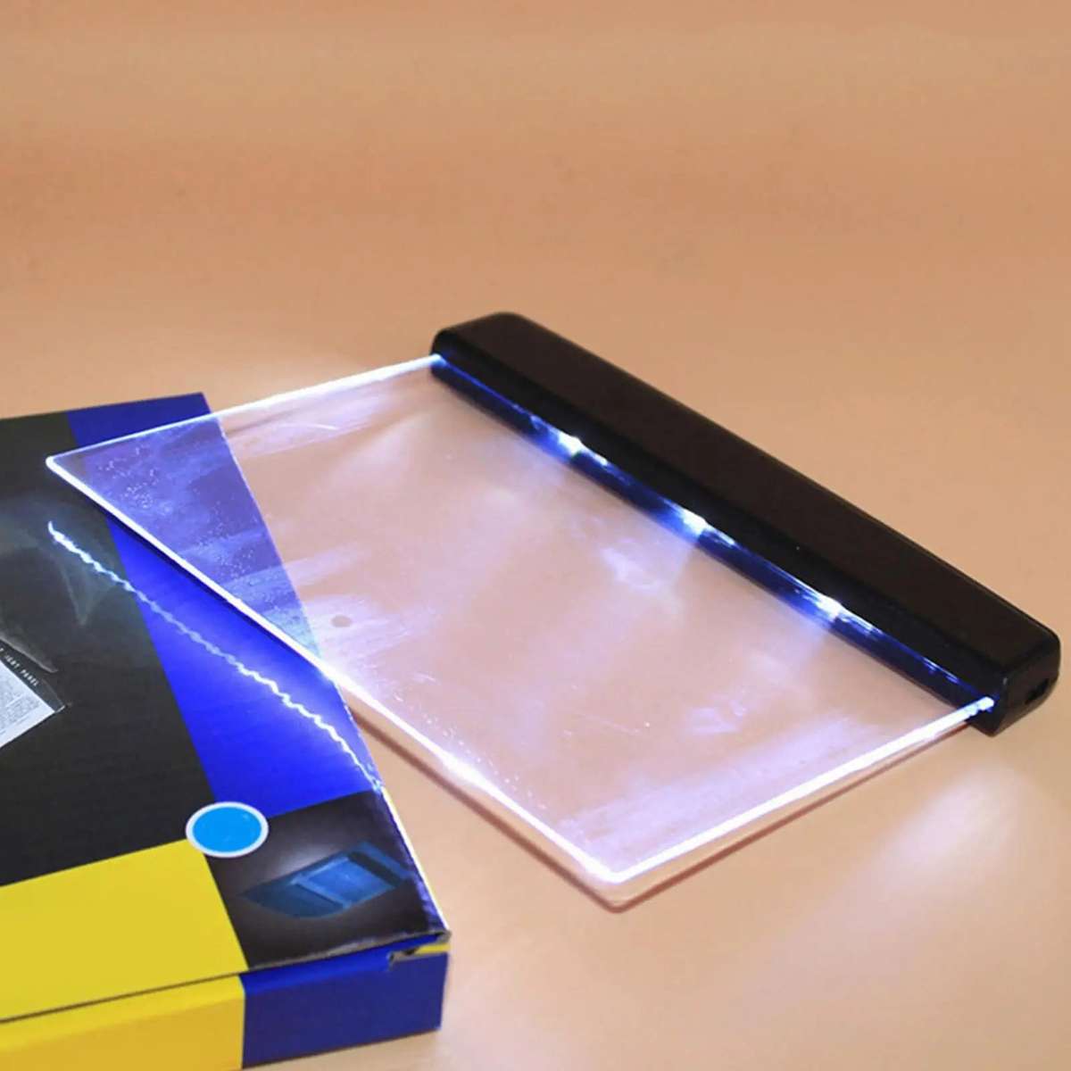 LED Page Book Light Smart Book Page Illuminator Reading Lights Clear Flat Reading Lights for nigh...